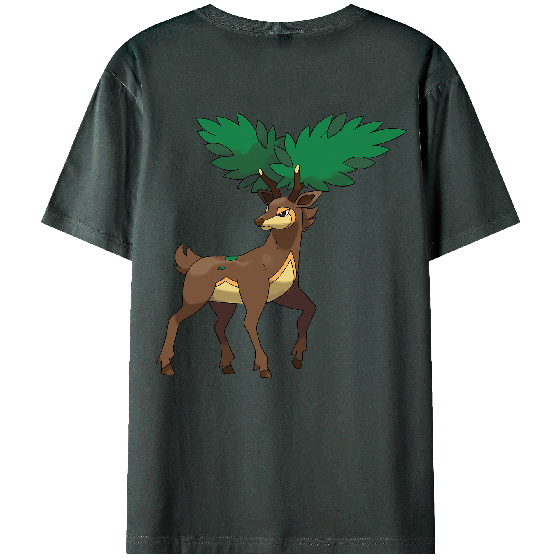 （画像用） ポケットモンスター Pokémon 綿100％ メンズ半袖Tシャツ（バックプリント） 通気性